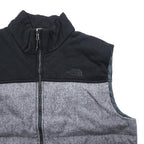 THE NORTH FACE Wool Blend Insulated Puffer Vest XL Gray, Black (A9U7)