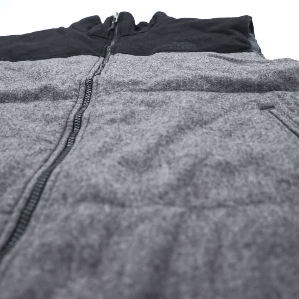 THE NORTH FACE Wool Blend Insulated Puffer Vest XL Gray, Black (A9U7)