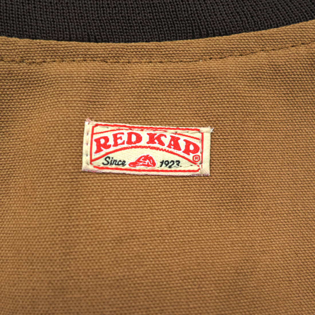 RED KAP ダック ワークベスト 中綿 キルティングベスト M ブラウン キャメル キャンバス スナップボタン