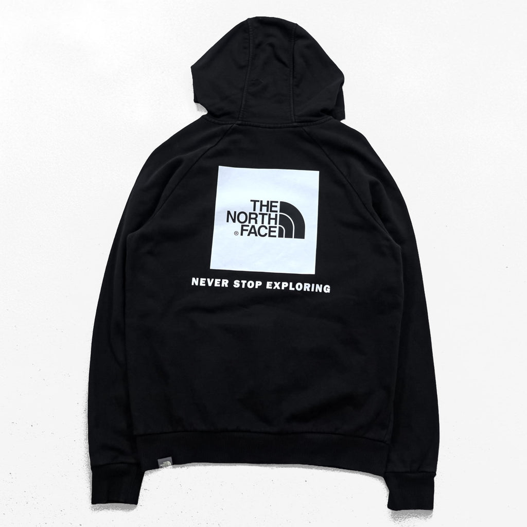 THE NORTH FACE Hoodie L Black RAGLAN RED BOX HOODIE Back Logo US Standard T92ZWU