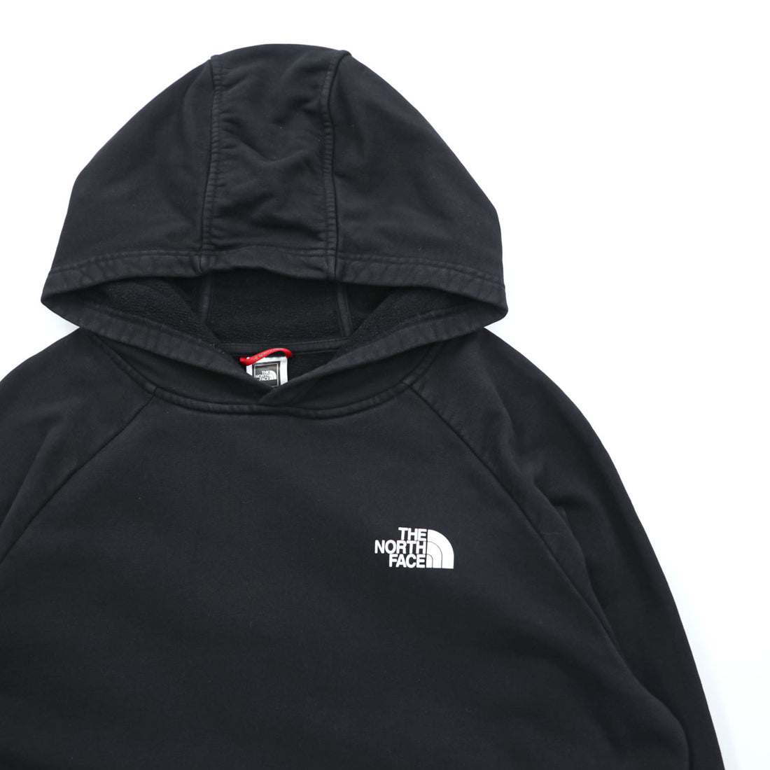 THE NORTH FACE Hoodie L Black RAGLAN RED BOX HOODIE Back Logo US Standard T92ZWU