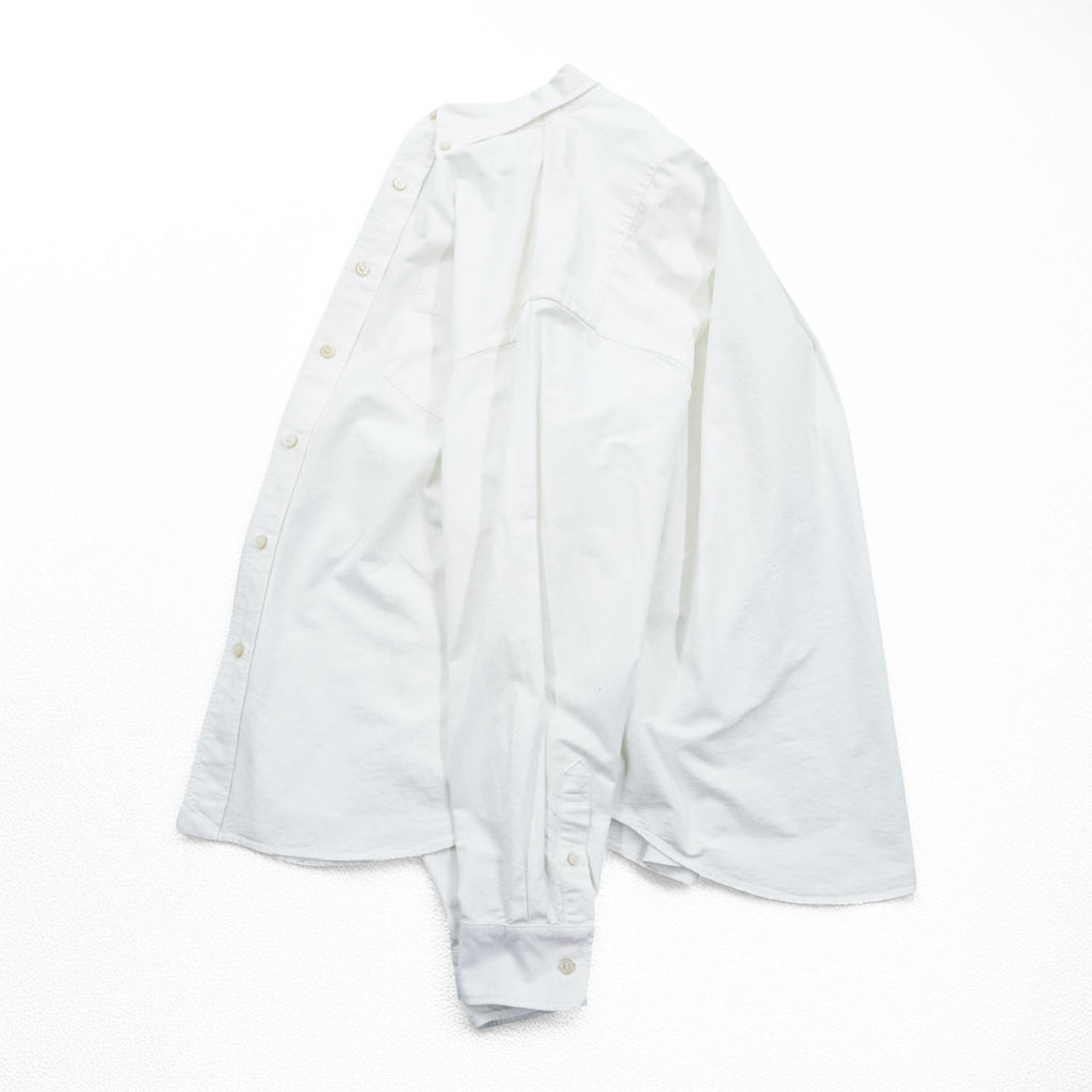 HOUSTON Long-Sleeve Oxford Button-Down Shirt, Size XL, White, Relaxed Fit, 41066