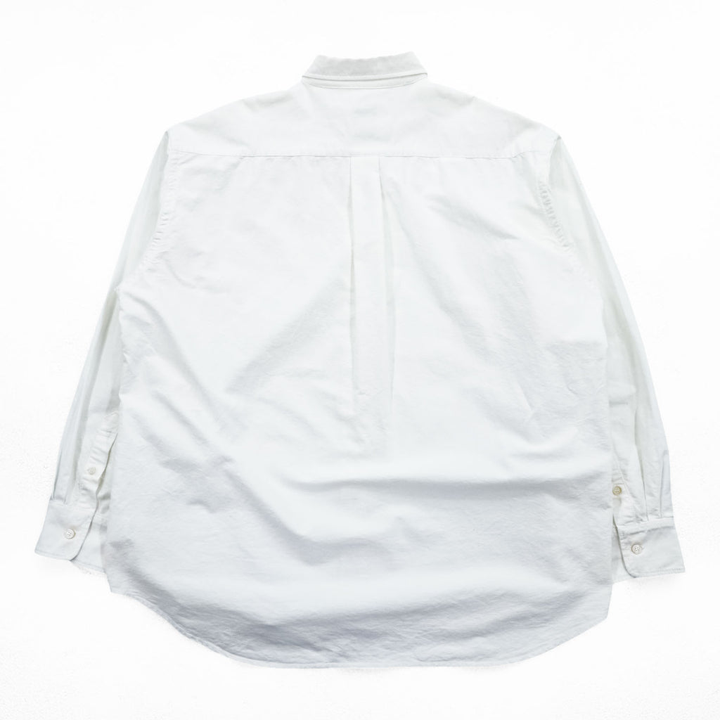 HOUSTON Long-Sleeve Oxford Button-Down Shirt, Size XL, White, Relaxed Fit, 41066