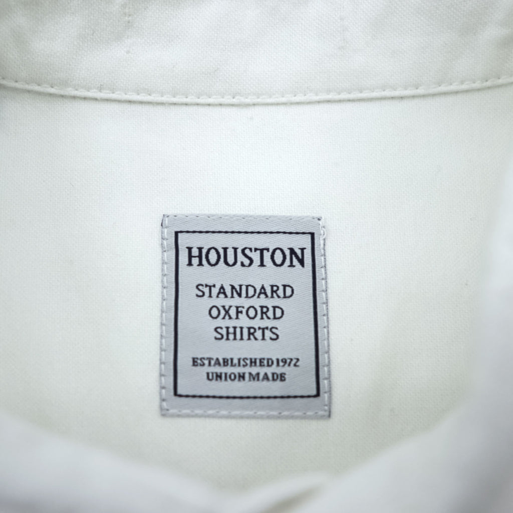 HOUSTON Long-Sleeve Oxford Button-Down Shirt, Size XL, White, Relaxed Fit, 41066