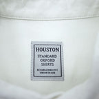 HOUSTON Long-Sleeve Oxford Button-Down Shirt, Size XL, White, Relaxed Fit, 41066