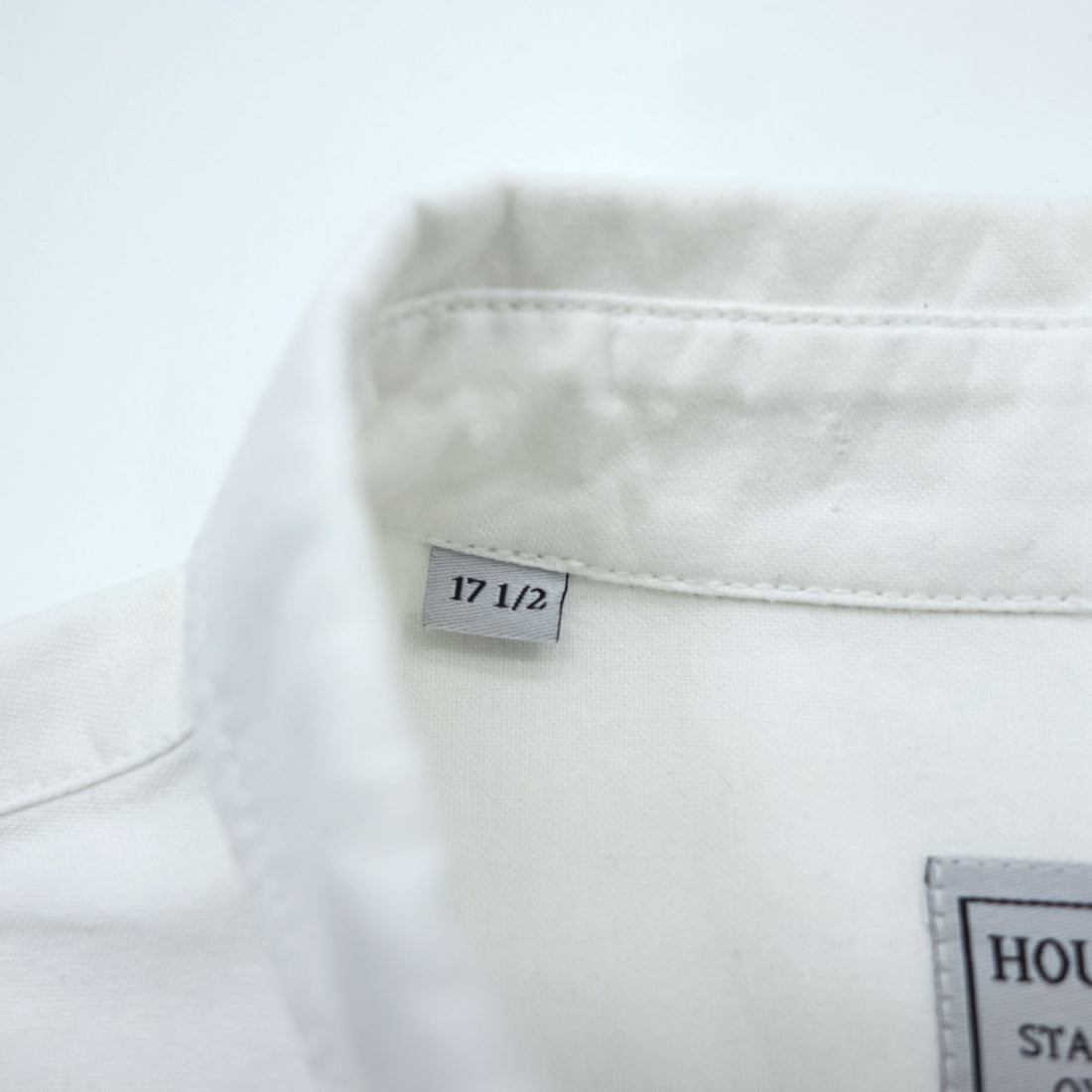 HOUSTON Long-Sleeve Oxford Button-Down Shirt, Size XL, White, Relaxed Fit, 41066