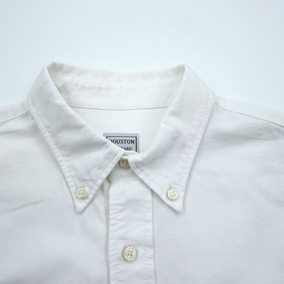 HOUSTON Long-Sleeve Oxford Button-Down Shirt, Size XL, White, Relaxed Fit, 41066