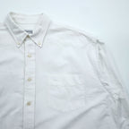HOUSTON Long-Sleeve Oxford Button-Down Shirt, Size XL, White, Relaxed Fit, 41066