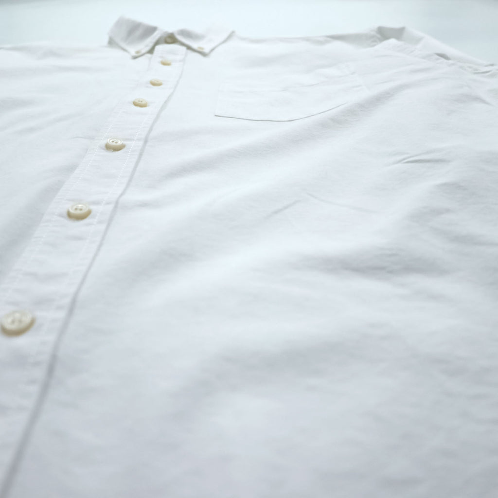 HOUSTON Long-Sleeve Oxford Button-Down Shirt, Size XL, White, Relaxed Fit, 41066