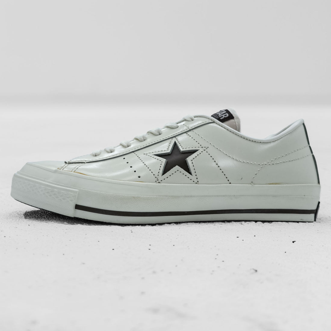 Converse One Star Leather Low Top Sneakers White Black Star Logo US8 Mens Casual Shoes