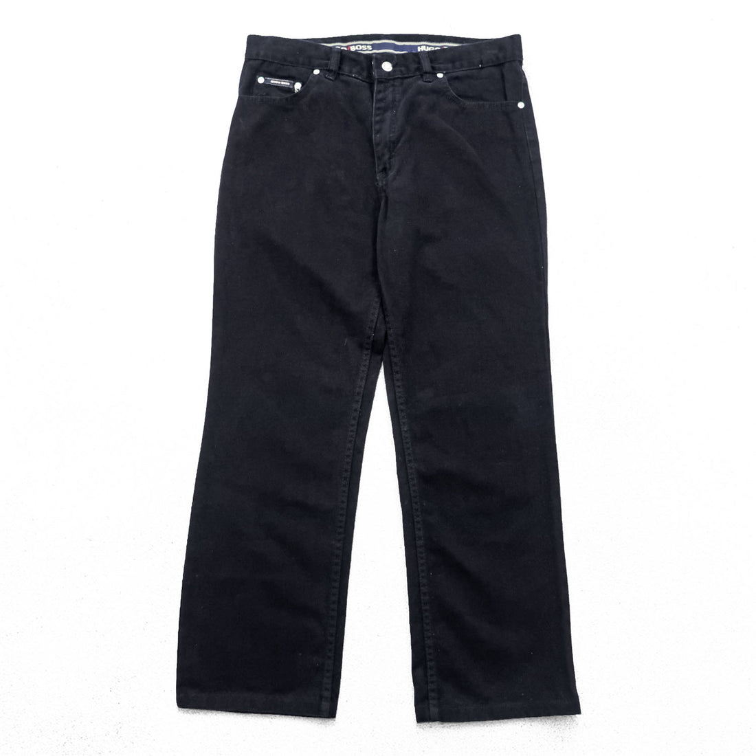 HUGO BOSS 90年代 イタリア製 ヴィンテージ デニムパンツ ジーンズ L ブラック ALABAMA
