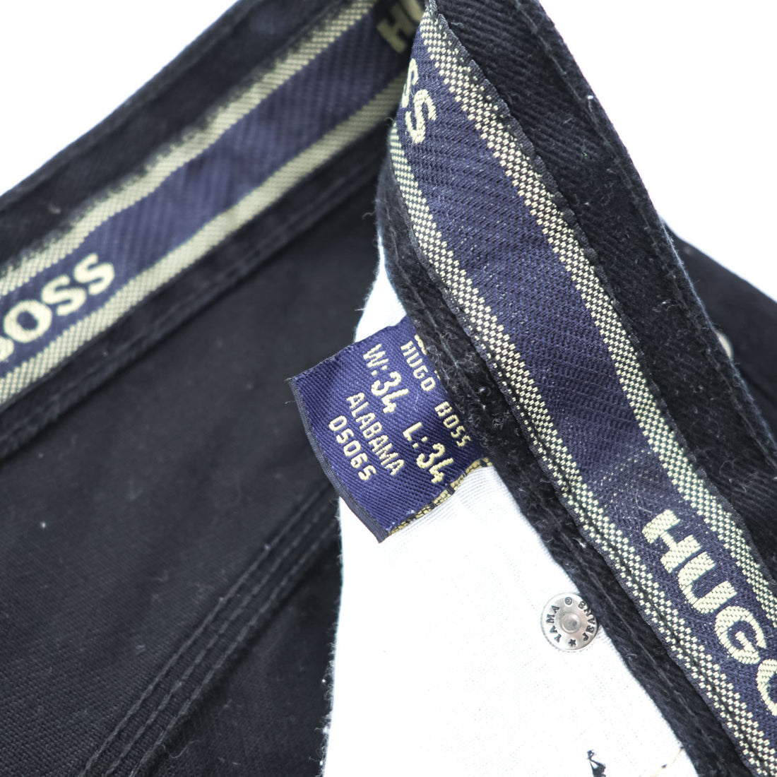 HUGO BOSS 90s Vintage Made in Italy ALABAMA Jeans Black L
