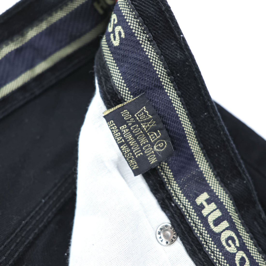 HUGO BOSS 90s Vintage Made in Italy ALABAMA Jeans Black L