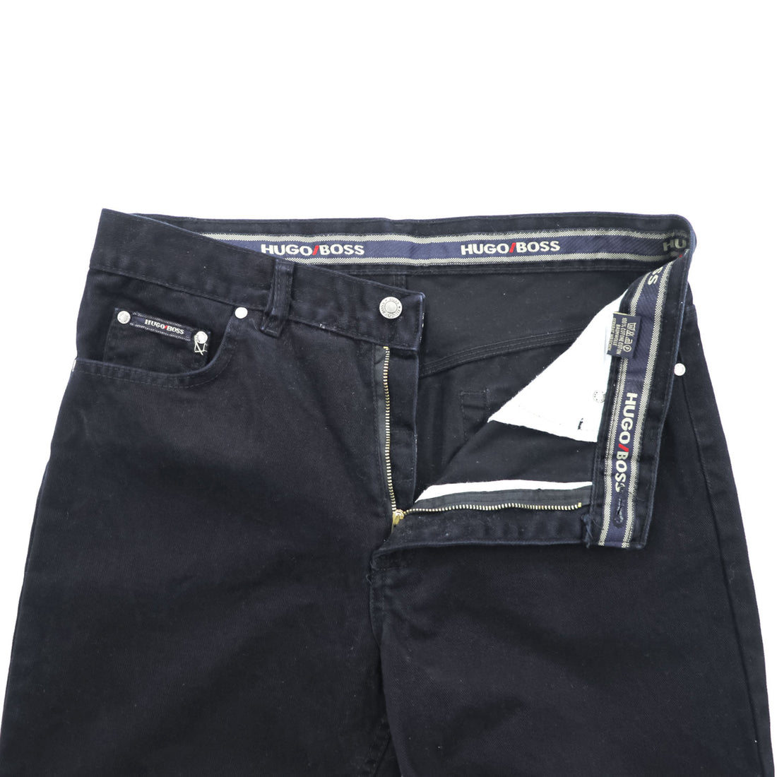 HUGO BOSS 90s Vintage Made in Italy ALABAMA Jeans Black L