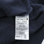 Carhartt Loose Fit Hoodie, Size 2XL, Navy, Sleeve Print, TS0288
