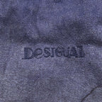 Desigual Mod Parka M Indigo Blue Patterned Drawstring Detachable Liner Landscape Ukiyo-e 23SMEW03