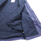 Desigual Mod Parka M Indigo Blue Patterned Drawstring Detachable Liner Landscape Ukiyo-e 23SMEW03