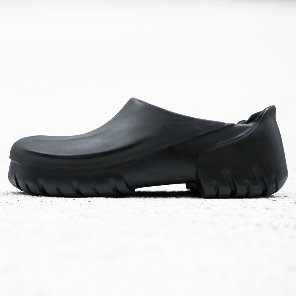BIRKENSTOCK PU Clog Sandals US9 Black A630 Germany-Made
