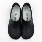 BIRKENSTOCK PU Clog Sandals US9 Black A630 Germany-Made
