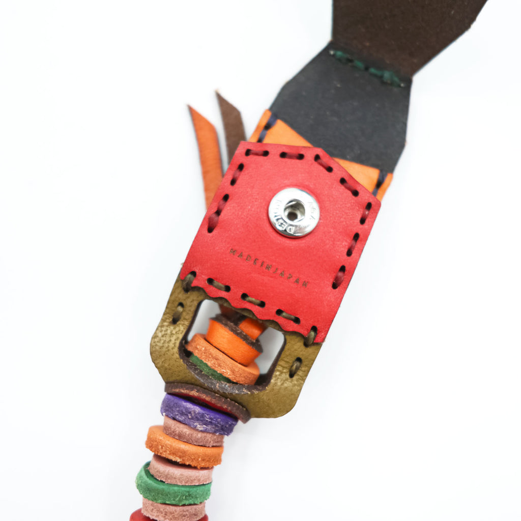 OJAGA DESIGN Made in Japan Leather Wallet Chain Wallet Rope Code Orange, Purple, Green ABIDJAN