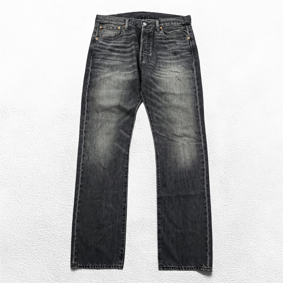 Levi's 501 デニムパンツ ジーンズ M グレー レザーパッチ ボタンフライ 00501 2144