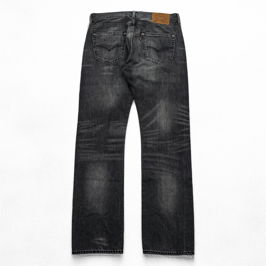 Levi's 501 デニムパンツ ジーンズ M グレー レザーパッチ ボタンフライ 00501 2144