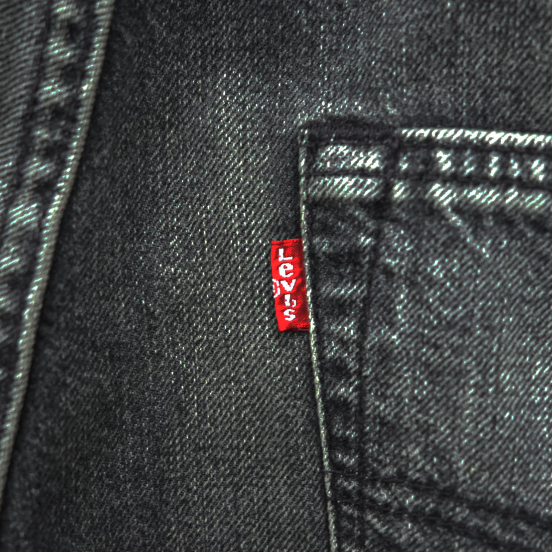 Levi's 501 デニムパンツ ジーンズ M グレー レザーパッチ ボタンフライ 00501 2144