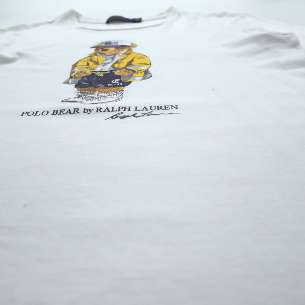Polo Ralph Lauren ポロベア プリント Tシャツ M ホワイト コットン