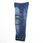 MARITHE + FRANCOIS GIRBAUD 90s Vintage Shuttle Pants Denim Jeans XL and up Blue
