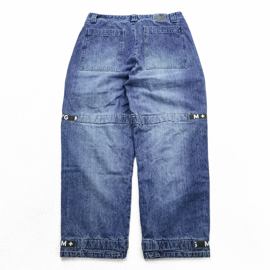 MARITHE + FRANCOIS GIRBAUD 90s Vintage Shuttle Pants Denim Jeans XL and up Blue