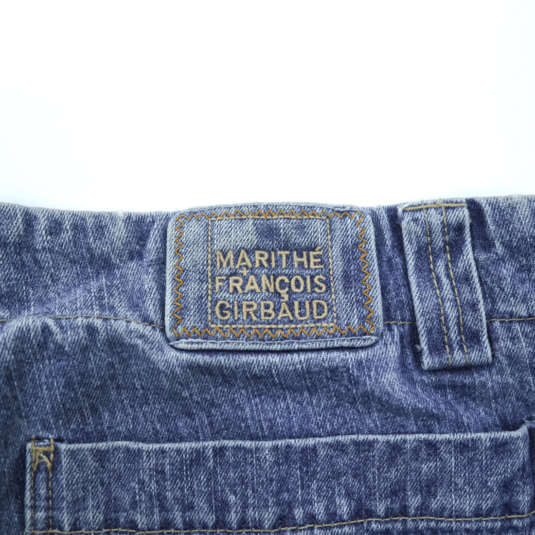 MARITHE + FRANCOIS GIRBAUD 90s Vintage Shuttle Pants Denim Jeans XL and up Blue