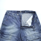 MARITHE + FRANCOIS GIRBAUD 90s Vintage Shuttle Pants Denim Jeans XL and up Blue