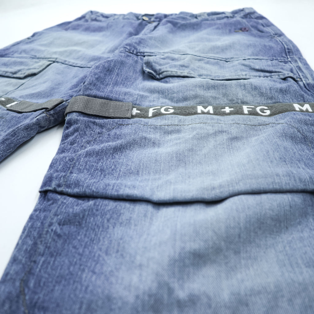 MARITHE + FRANCOIS GIRBAUD 90s Vintage Shuttle Pants Denim Jeans XL and up Blue