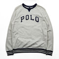 Polo Ralph Lauren 前V ガゼット スウェット トレーナー L ベージュ アーチロゴ リブライン