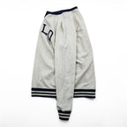 Polo Ralph Lauren 前V ガゼット スウェット トレーナー L ベージュ アーチロゴ リブライン