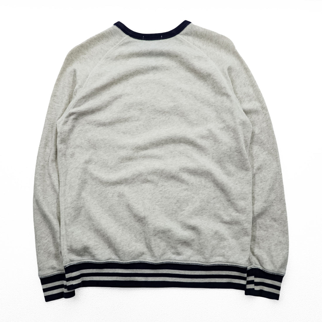 Polo Ralph Lauren 前V ガゼット スウェット トレーナー L ベージュ アーチロゴ リブライン