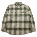 Carhartt LOOSE FIT Long Sleeve Flannel Work Shirt Checked Green, Beige L TW4451