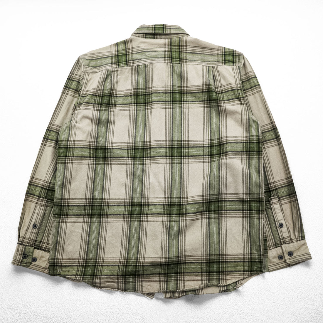 Carhartt LOOSE FIT Long Sleeve Flannel Work Shirt Checked Green, Beige L TW4451