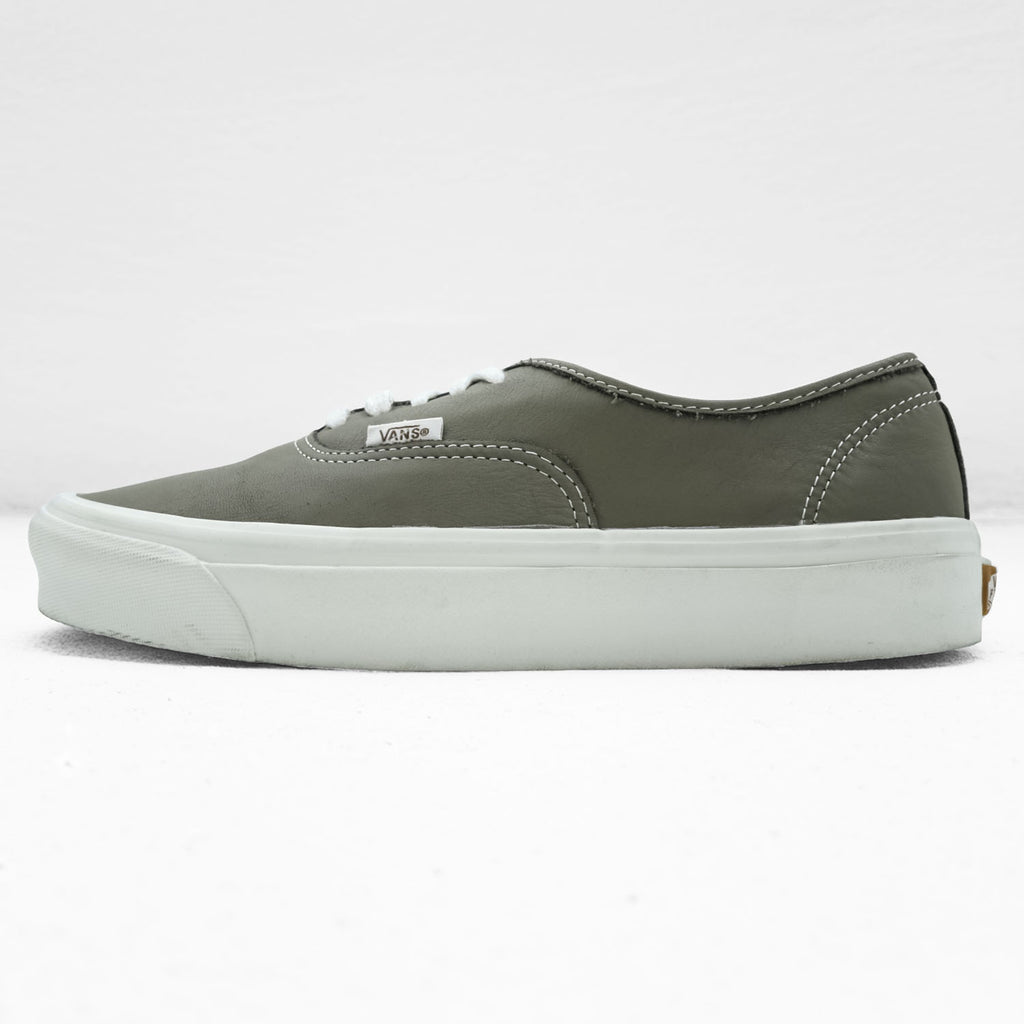 VANS AUTHENTIC E LTR Grained Leather Low-Cut Sneakers Gray US9