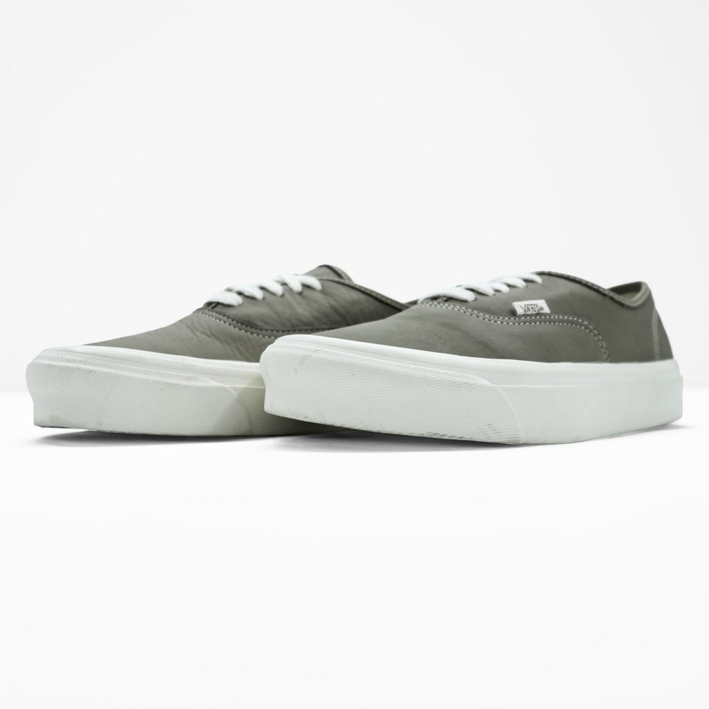 VANS AUTHENTIC E LTR Grained Leather Low-Cut Sneakers Gray US9