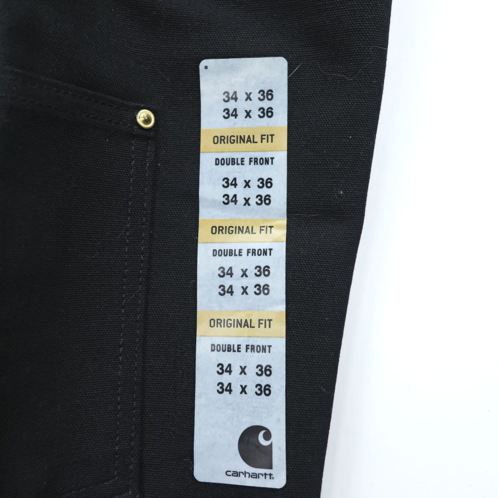 carhartt USA製 ダック地 ダブルニー ペインターパンツ ワークパンツ L ブラック LOOSE ORIGINAL FIT 未使用品 B01