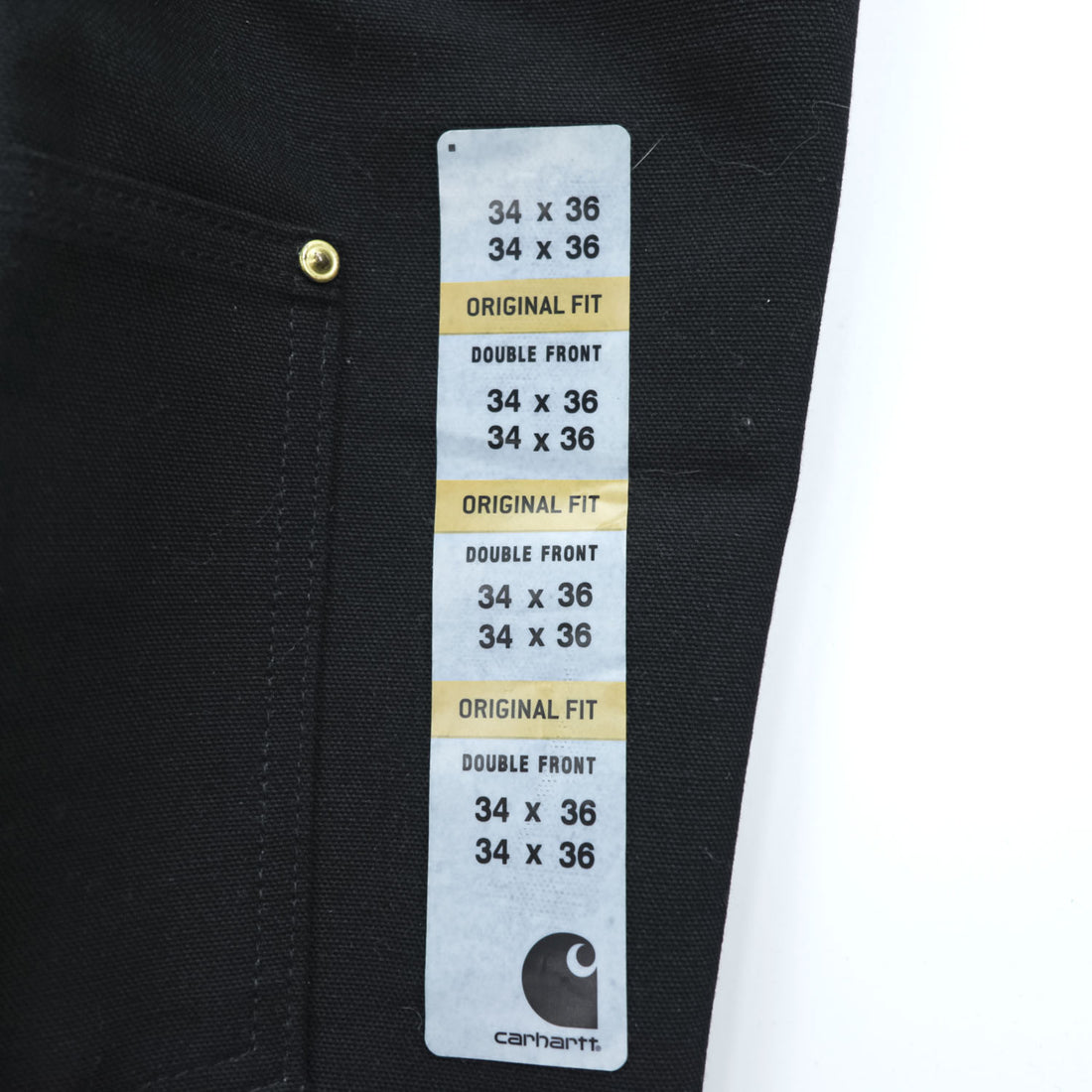 carhartt USA製 ダック地 ダブルニー ペインターパンツ ワークパンツ L ブラック LOOSE ORIGINAL FIT 未使用品 B01