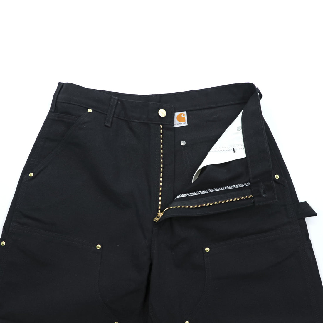 carhartt USA製 ダック地 ダブルニー ペインターパンツ ワークパンツ L ブラック LOOSE ORIGINAL FIT 未使用品 B01