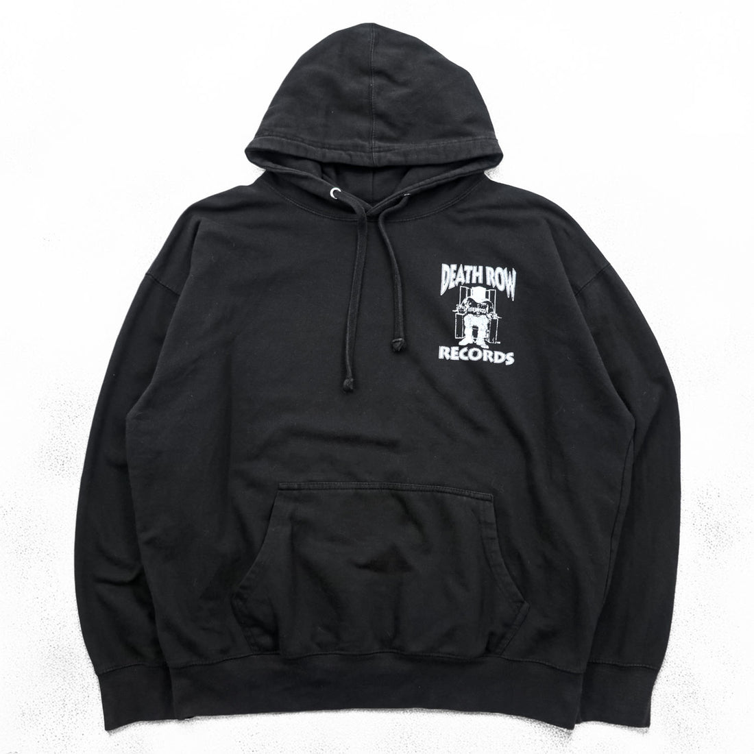 DEATH ROW RECORDS ヴィンテージ ヒップホップ レーベル パーカー L ブラック 両面プリント イギリス製