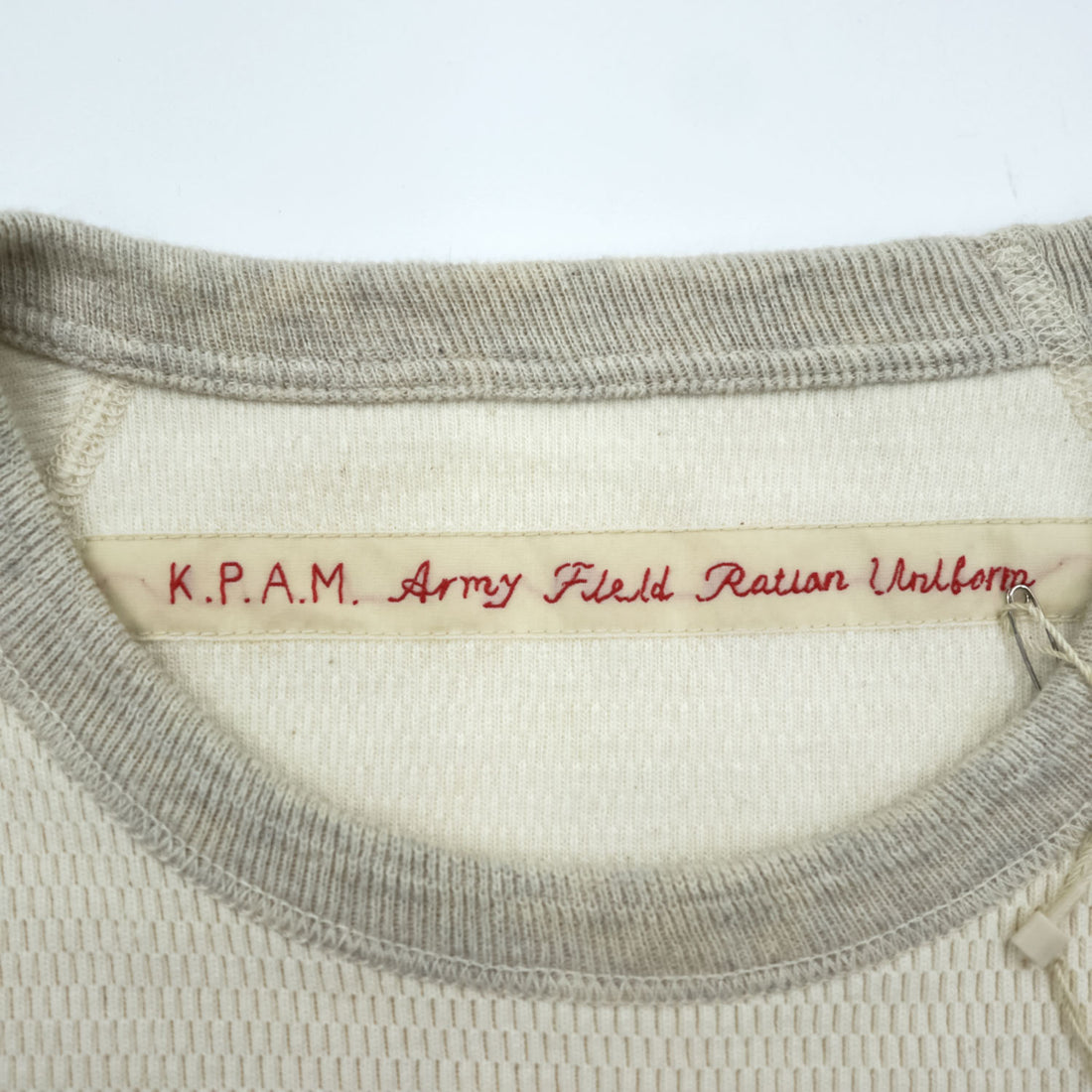 KAPITAL 日本製 ベビーワッフル バベルスウェット サーマル トレーナー FREE ベージュ K.P.A.M. 変形 バルーン 未使用品 K1609LC118