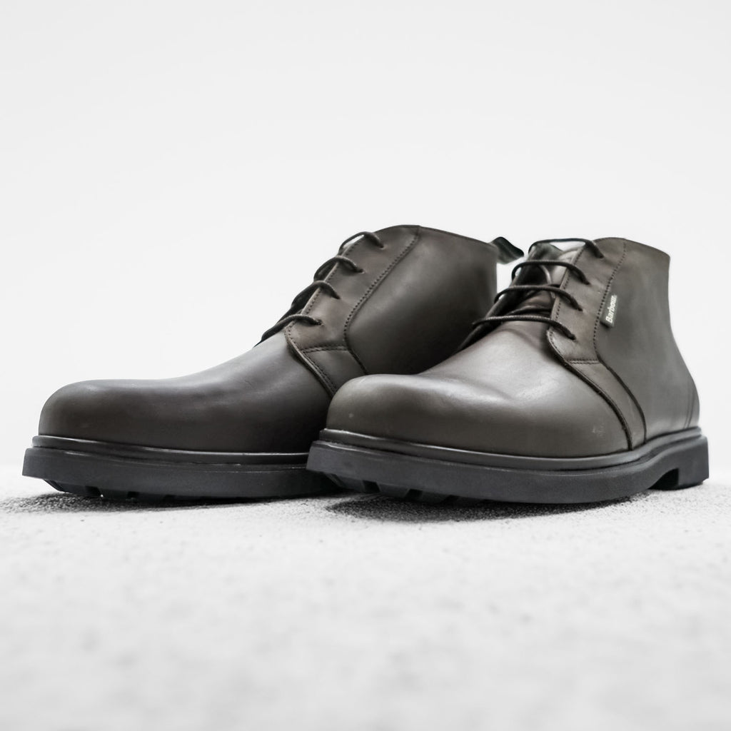 Barbour ワックスド レザー チャッカブーツ 28cm ブラウン Meays レースアップ ラバーソール