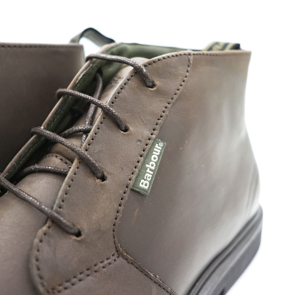 Barbour ワックスド レザー チャッカブーツ 28cm ブラウン Meays レースアップ ラバーソール