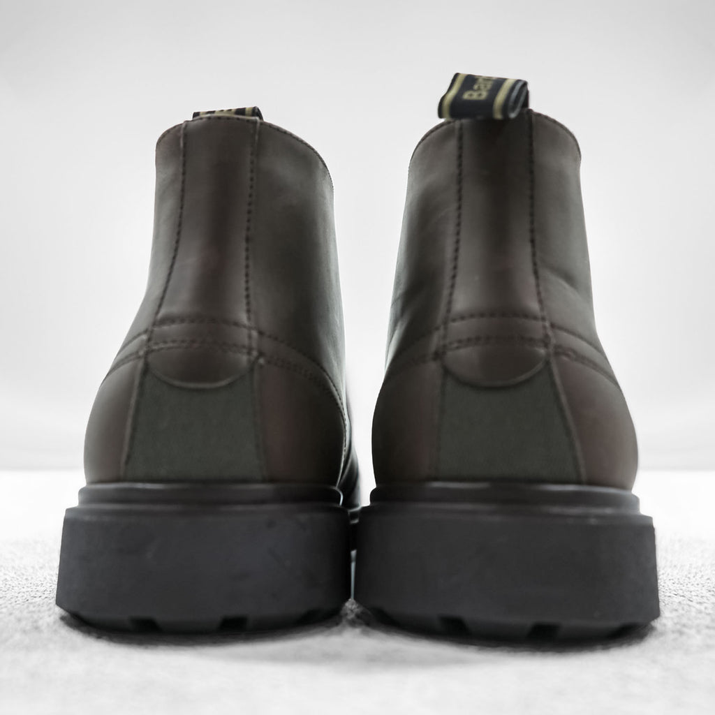 Barbour ワックスド レザー チャッカブーツ 28cm ブラウン Meays レースアップ ラバーソール