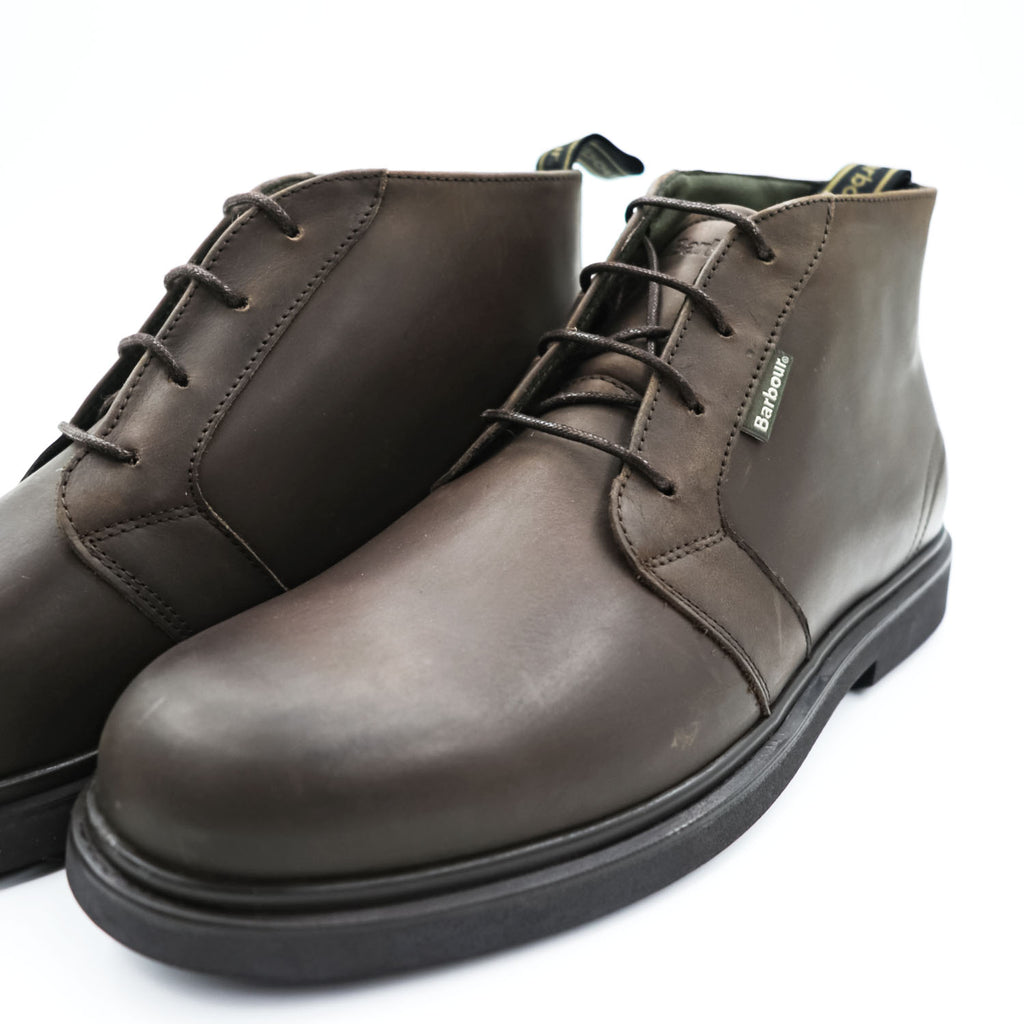 Barbour ワックスド レザー チャッカブーツ 28cm ブラウン Meays レースアップ ラバーソール