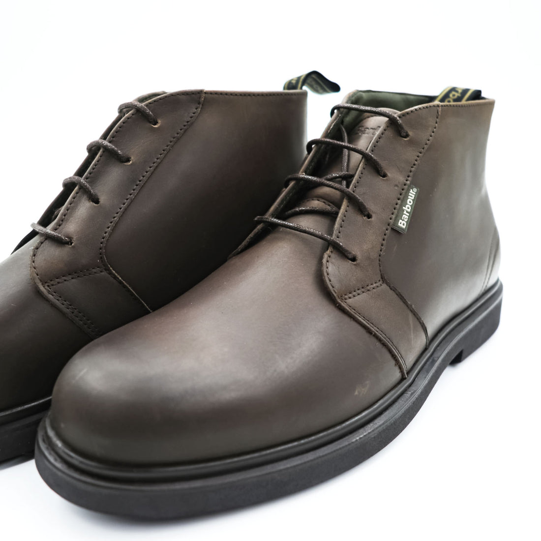 Barbour ワックスド レザー チャッカブーツ 28cm ブラウン Meays レースアップ ラバーソール
